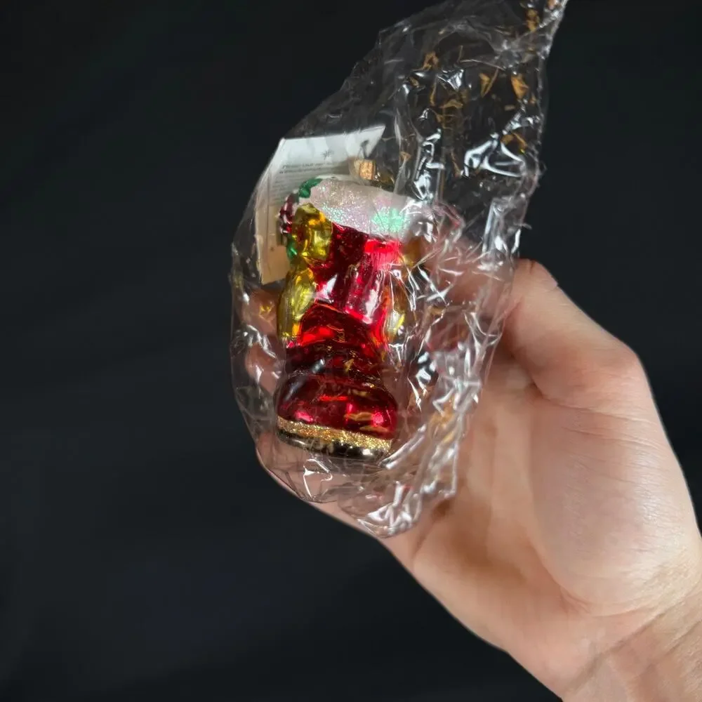 Christopher Radko Glass Christmas Ornament Figural shoe boot with Box New